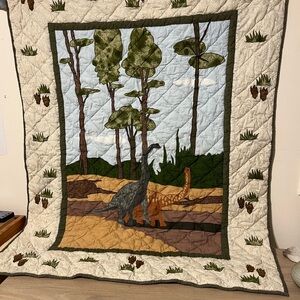 Dinosaur Themed Quilted Blanket